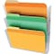 Deflecto Wall Pocket System, Letter, 13"x4"x19", 3/ST, Clear 3PK DEF73601RT - alternate 1